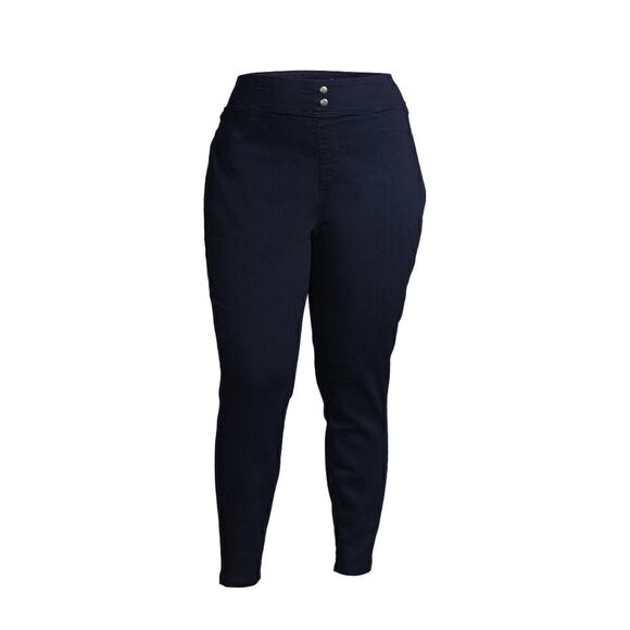 Terra & Sky Women's Plus Size Tummy Control Jeggings Medium Wash 4X 28W-30W - Picture 3 of 11